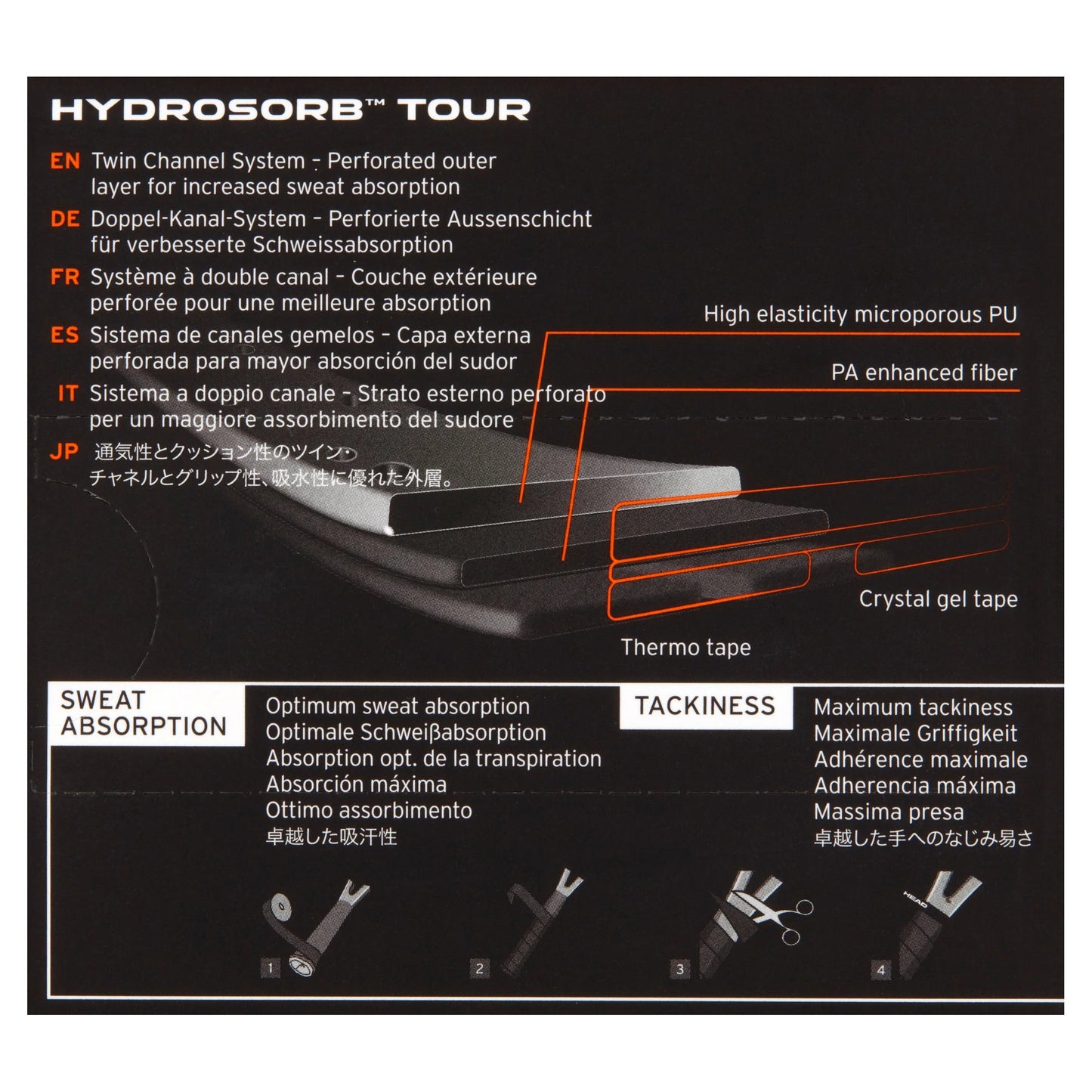 Hydrosorb Tour Replacement Grip, Black