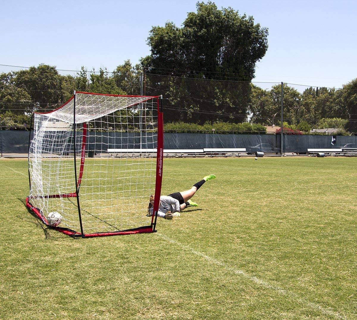 Portable Soccer Goal, Soccer Net with Collapsible Steel Base, Pop up Soccer Training Equipment, 1 Goal & Zipper Storage Bag (12 X 6 FT)