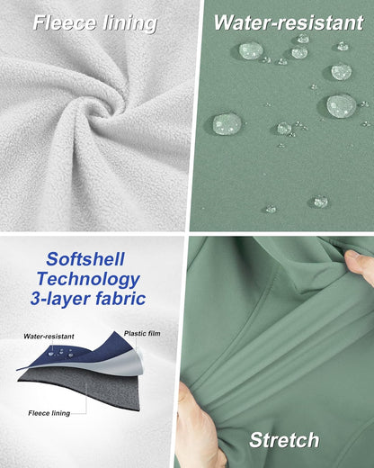 Women'S Lightweight Softshell Vest Windproof Fleece Lined Zip up Sleeveless Jacket for Running Hiking Golf